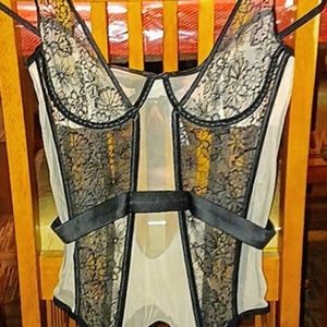 Victoria Secret Teddy w/built on  garters NWOT
